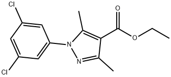 Ethyl 1-(3,5-dichlorophenyl)-3,5-dimethyl-1H-pyrazole-4-carboxylate 구조식 이미지