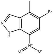 5-Bromo-4-methyl-7-nitro-1H-indazole 구조식 이미지