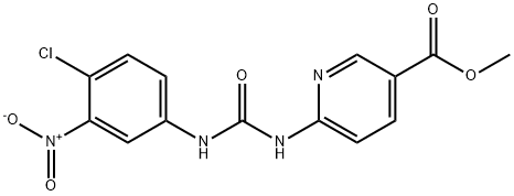 Methyl 6-({[(4-chloro-3-nitrophenyl)-amino]carbonyl}amino)nicotinate Structure