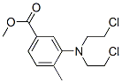 3-[비스(2-클로로에틸)아미노]-p-톨루산메틸에스테르 구조식 이미지