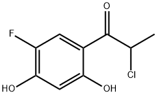 1-Propanone, 2-chloro-1-(5-fluoro-2,4-dihydroxyphenyl)- (9CI) Structure