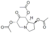 7(1H)-Indolizinone, 1,6,8-tris(acetyloxy)hexahydro-, 1S-(1.alpha.,6.beta.,8.beta.,8a.beta.)- Structure