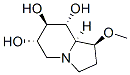 6,7,8-Indolizinetriol, octahydro-1-methoxy-, 1S-(1.alpha.,6.beta.,7.alpha.,8.beta.,8a.beta.)- Structure