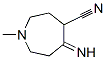 1H-Azepine-4-carbonitrile,  hexahydro-5-imino-1-methyl- Structure