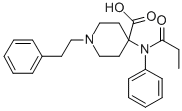 4-PIPERIDINECARBOXYLIC ACID, 4-[(1-OXOPROPYL)PHENYLAMINO] Structure