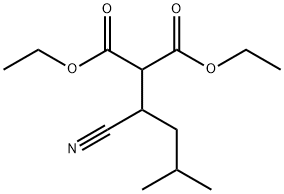 디에틸(1-시아노-3-메틸부틸)말로네이트 구조식 이미지