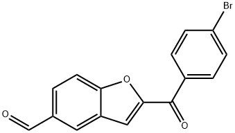 2-(4-BROMOBENZOYL)-1-BENZOFURAN-5-CARBALDEHYDE 구조식 이미지