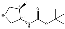 186201-09-2 Carbamic acid, (4-fluoro-3-pyrrolidinyl)-, 1,1-dimethylethyl ester, trans- (9CI)