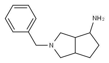 2-BENZYL-OCTAHYDRO-CYCLOPENTA[C]PYRROL-4-YLAMINE 구조식 이미지