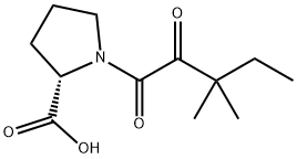 (2S)-1-(1',2'-DIOXO-3',3'-DIMETHYL-PENTYL)-2-PYRROLIDINE-CARBOXYLIC ACID Structure