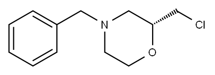 Morpholine, 2-(chloromethyl)-4-(phenylmethyl)-, (2R)- Structure