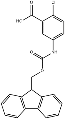 N-FMOC-5-AMINO-2-CHLOROBENZOIC ACID 구조식 이미지