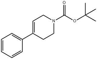 4-페닐-3,6-디히드로-2H-피리딘-1-카르복실산tert-부틸에스테르 구조식 이미지