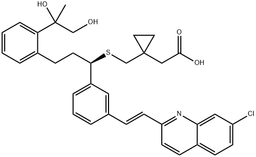 Montelukast 1,2-Diol_x000b_(Mixture of diastereomers) 구조식 이미지