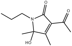 2H-Pyrrol-2-one, 3-acetyl-1,5-dihydro-5-hydroxy-4,5-dimethyl-1-propyl- (9CI) 구조식 이미지