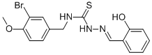 히드라진카르보티오아미드,N-((3-브로모-4-메톡시페닐)메틸)-2-((2-히드록시페닐)메틸렌)- 구조식 이미지