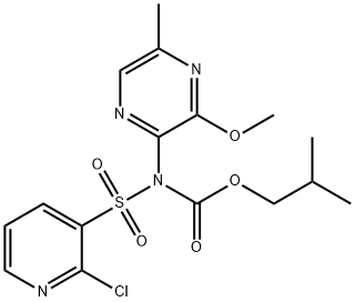 2-Methylpropyl N-(2-chloropyridine-3-sulfonyl)-N-(3-Methoxy-5-Methylpyrazin-2-yl)carbaMate Structure