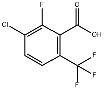 3-CHLORO-2-FLUORO-6-(TRIFLUOROMETHYL)BENZOIC ACID Structure