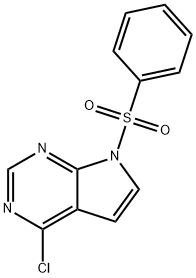 4-클로로-7-(페닐술포닐)-7H-피롤로[2,3-D]피리미딘 구조식 이미지