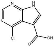 4-클로로-7H-피롤로[2,3-d]피리미딘-5-카르복실산 구조식 이미지