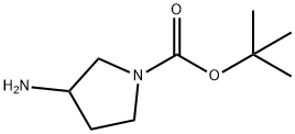 tert-부틸3-아미노피롤리딘-1-카르복실레이트 구조식 이미지
