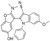 1H-Indole-3-carbonitrile,  2-[2-(dimethylamino)-5-hydroxy-3-benzofuranyl]-6-methoxy-1-phenyl- Structure