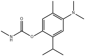 Methylcarbamic acid 4-(dimethylamino)-5-methyl-2-(1-methylethyl)phenyl ester Structure