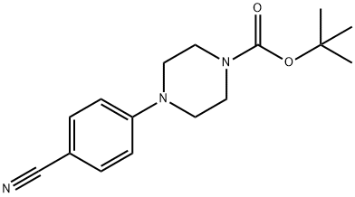TERT-부틸4-(4-시아노페닐)테트라하이드로-1(2H)-피라진카복실레이트 구조식 이미지