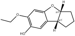 1H-Cyclopenta[b]benzofuran-7-ol,6-ethoxy-2,3,3a,8b-tetrahydro-,cis-(9CI) Structure