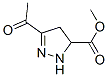 1H-Pyrazole-5-carboxylic acid, 3-acetyl-4,5-dihydro-, methyl ester (9CI) Structure