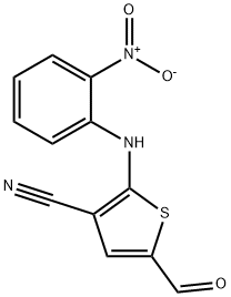 5-ForMyl-2-[(2-nitrophenyl)aMino]-3-cyanothiophene Structure