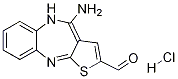 4-AMinothieno[2,3-b][1,5]벤조디아제핀-2-카르복스알데히드염산염 구조식 이미지