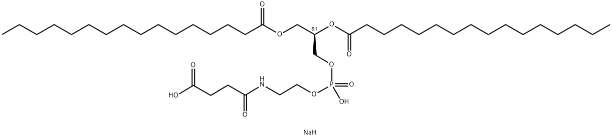 L-ALPHA-PHOSPHATIDYL-ETHANOLAMINE DIPALMITOYL, N-SUCCINYL SODIUM SALT Structure