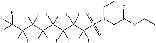 ethyl N-ethyl-N-[(heptadecafluorooctyl)sulphonyl]glycinate  Structure