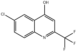 6-CHLORO-4-HYDROXY-2-(TRIFLUOROMETHYL)QUINOLINE Structure