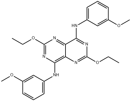 4,8-비스(m-아니시디노)-2,6-디에톡시피리미도[5,4-d]피리미딘 구조식 이미지