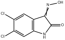 5,6-Dichloro-2,3-dihydro-3-(hydroxyimino)-1H-indol-2-one Structure