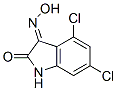 4,6-Dichloro-2,3-dihydro-3-(hydroxyimino)-1H-indol-2-one Structure