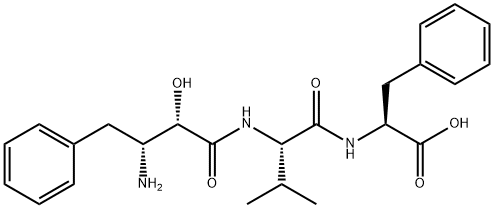 L-Phenylalanine, N-((2S,3R)-3-amino-2-hydroxy-1-oxo-4-phenylbuty)-L-va lyl- 구조식 이미지