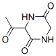 2,5-Piperazinedione,  3-acetyl- Structure