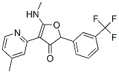 3(2H)-Furanone,  5-(methylamino)-4-(4-methyl-2-pyridinyl)-2-[3-(trifluoromethyl)phenyl]- 구조식 이미지