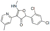 3(2H)-Furanone,  2-(2,4-dichlorophenyl)-5-(methylamino)-4-(4-methyl-2-pyridinyl)- Structure