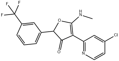 3(2H)-Furanone,  4-(4-chloro-2-pyridinyl)-5-(methylamino)-2-[3-(trifluoromethyl)phenyl]- Structure