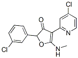 3(2H)-Furanone,  2-(3-chlorophenyl)-4-(4-chloro-2-pyridinyl)-5-(methylamino)- Structure
