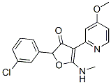 3(2H)-Furanone,  2-(3-chlorophenyl)-4-(4-methoxy-2-pyridinyl)-5-(methylamino)- 구조식 이미지