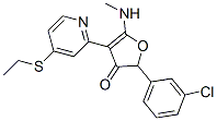 3(2H)-Furanone,  2-(3-chlorophenyl)-4-[4-(ethylthio)-2-pyridinyl]-5-(methylamino)- 구조식 이미지