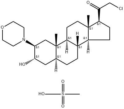 (2B,3A,5A)-21-CHLORO-3-HYDROXY-2-(4-MORPHOLINYL)PREGNAN-20-ONE Structure