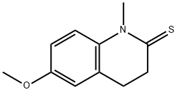 2(1H)-Quinolinethione,  3,4-dihydro-6-methoxy-1-methyl- 구조식 이미지