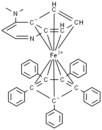 (R)-(+)-4-DIMETHYLAMINOPYRINDINYL(PENTAPHENYLCYCLOPENTADIENYL)IRON Structure