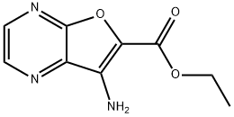 Furo[2,3-b]pyrazine-6-carboxylic acid, 7-amino-, ethyl ester (9CI) Structure